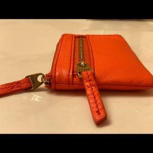 Fossil NEW Leather card wallet salmon
